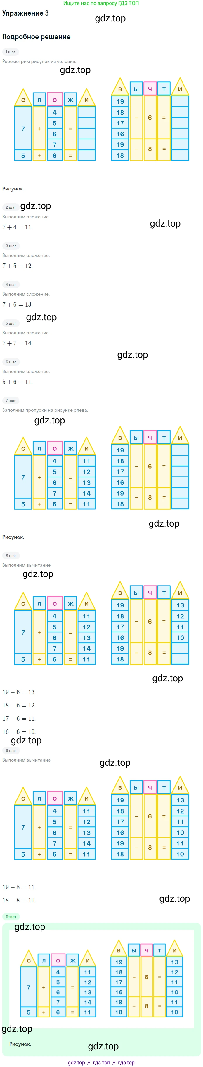 Математика, 1 класс Учебник, авторы: Дорофеев Георгий Владимирович, Миракова Татьяна Николаевна, Бука Татьяна Борисовна, издательство Просвещение, Москва, 2019 - 2022, белого цвета, Часть 2, страница 81, номер 3, Решение