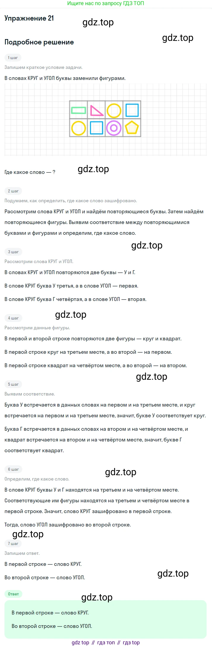 Математика, 1 класс Учебник, авторы: Дорофеев Георгий Владимирович, Миракова Татьяна Николаевна, Бука Татьяна Борисовна, издательство Просвещение, Москва, 2019 - 2022, белого цвета, Часть 2, страница 94, номер 21, Решение