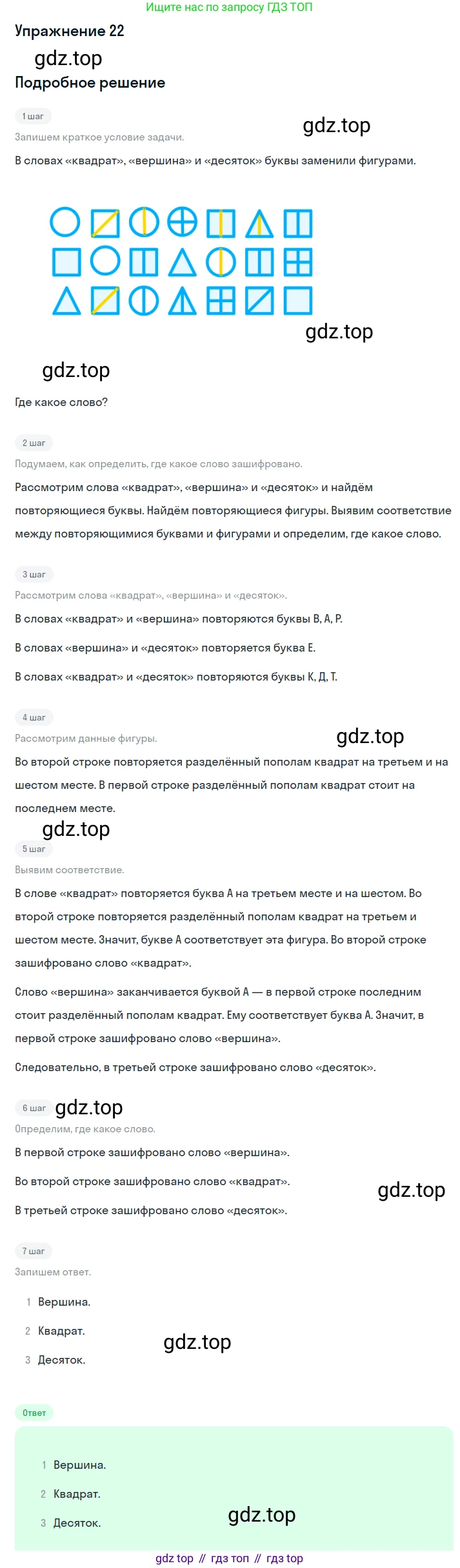 Математика, 1 класс Учебник, авторы: Дорофеев Георгий Владимирович, Миракова Татьяна Николаевна, Бука Татьяна Борисовна, издательство Просвещение, Москва, 2019 - 2022, белого цвета, Часть 2, страница 94, номер 22, Решение