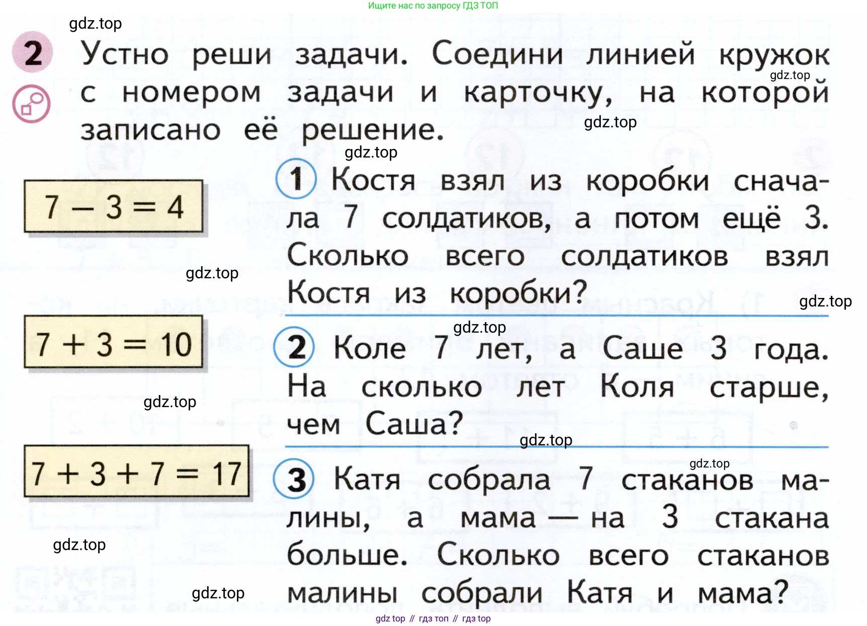 Математика, 1 класс рабочая тетрадь, авторы: Моро Мария Игнатьевна, Волкова Светлана Ивановна, издательство Просвещение, Москва, 2023, белого цвета, Часть 2, страница 36, номер 2, Условие