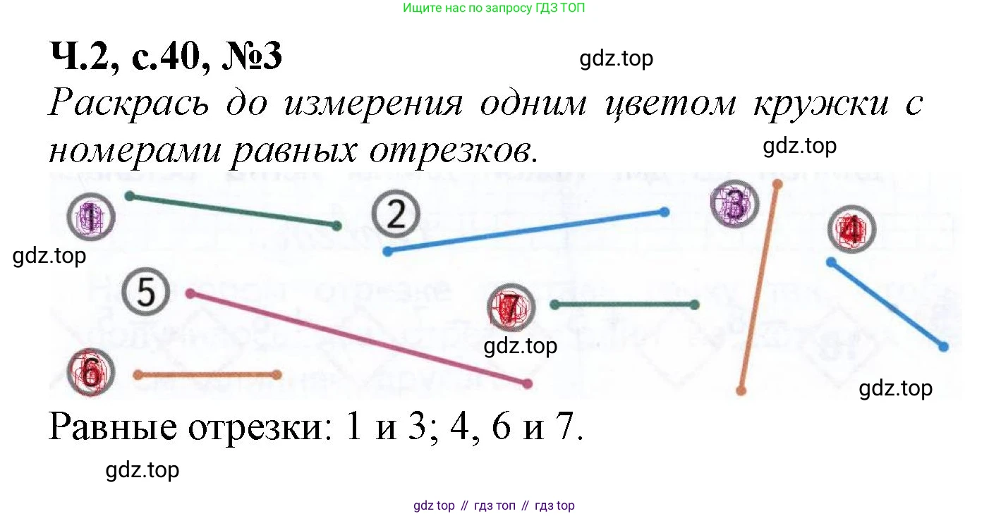 Математика, 1 класс рабочая тетрадь, авторы: Моро Мария Игнатьевна, Волкова Светлана Ивановна, издательство Просвещение, Москва, 2023, белого цвета, Часть 2, страница 40, номер 3, Решение