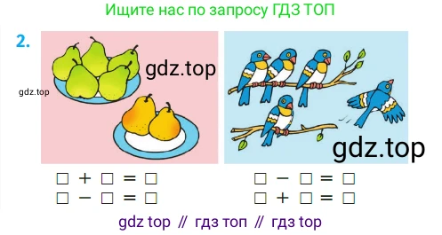 ГДЗ Математика, 1 класс Учебник, авторы: Моро Мария Игнатьевна, Волкова Светлана Ивановна, Степанова Светлана Вячеславовна, издательство Просвещение, Москва, 2023, белого цвета, Часть 1, страница 62, номер 2, Условие