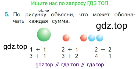 ГДЗ Математика, 1 класс Учебник, авторы: Моро Мария Игнатьевна, Волкова Светлана Ивановна, Степанова Светлана Вячеславовна, издательство Просвещение, Москва, 2023, белого цвета, Часть 1, страница 87, номер 5, Условие