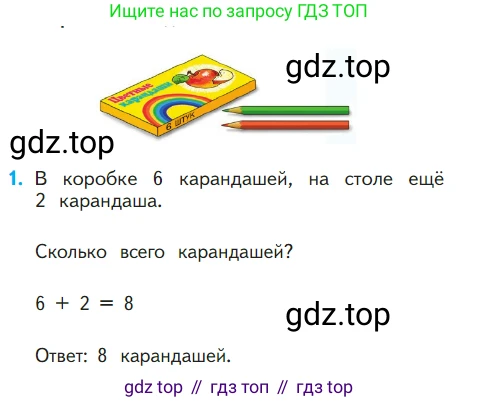 ГДЗ Математика, 1 класс Учебник, авторы: Моро Мария Игнатьевна, Волкова Светлана Ивановна, Степанова Светлана Вячеславовна, издательство Просвещение, Москва, 2023, белого цвета, Часть 1, страница 88, номер 1, Условие