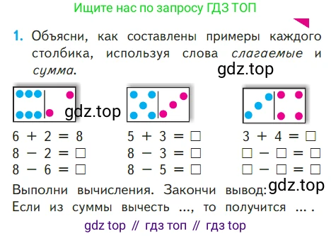 ГДЗ Математика, 1 класс Учебник, авторы: Моро Мария Игнатьевна, Волкова Светлана Ивановна, Степанова Светлана Вячеславовна, издательство Просвещение, Москва, 2023, белого цвета, Часть 2, страница 27, номер 1, Условие