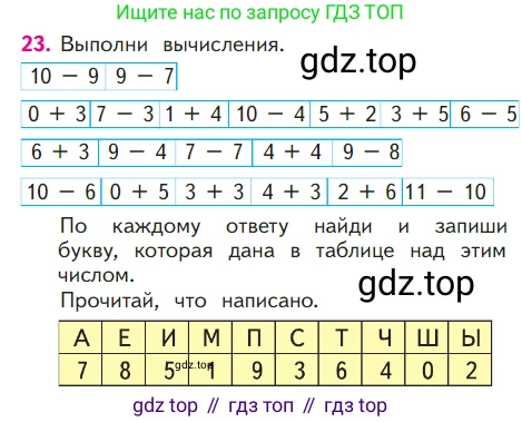 ГДЗ Математика, 1 класс Учебник, авторы: Моро Мария Игнатьевна, Волкова Светлана Ивановна, Степанова Светлана Вячеславовна, издательство Просвещение, Москва, 2023, белого цвета, Часть 2, страница 59, номер 23, Условие