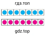 7 голубых и 7 фиалетовых кругов
