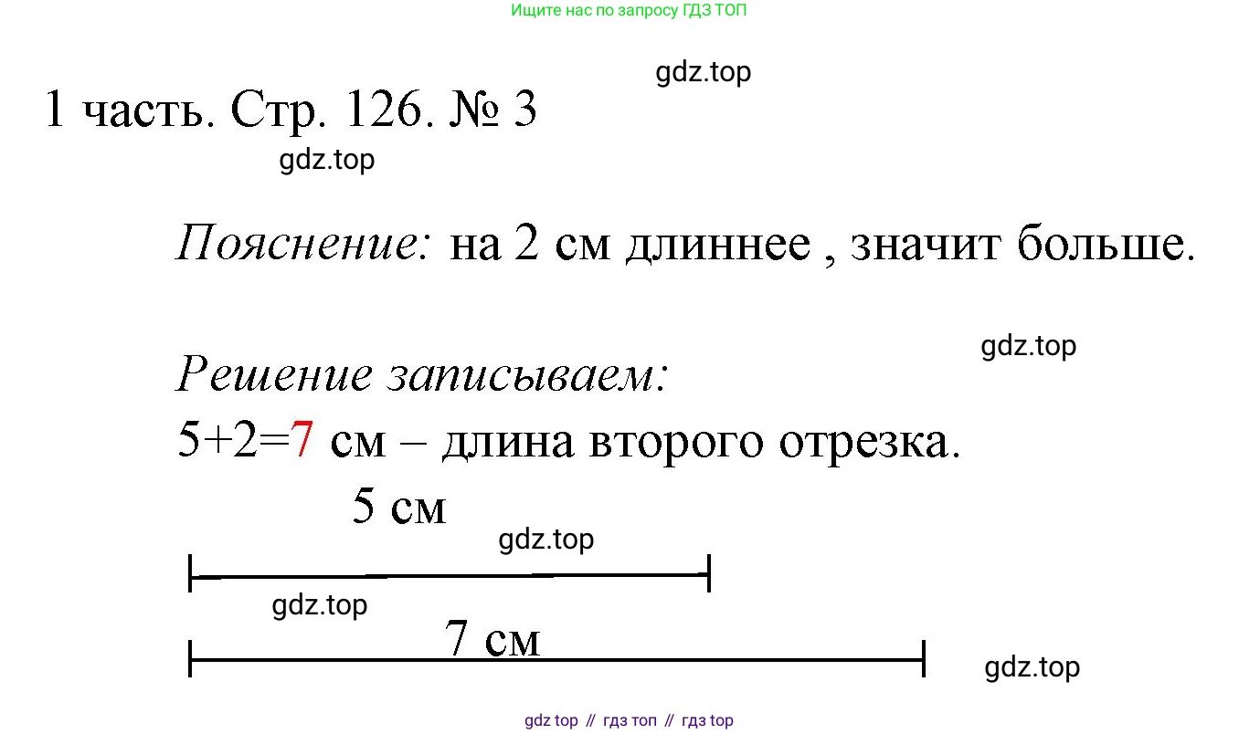 ГДЗ Математика, 1 класс Учебник, авторы: Моро Мария Игнатьевна, Волкова Светлана Ивановна, Степанова Светлана Вячеславовна, издательство Просвещение, Москва, 2023, белого цвета, Часть 1, страница 126, номер 3, Решение