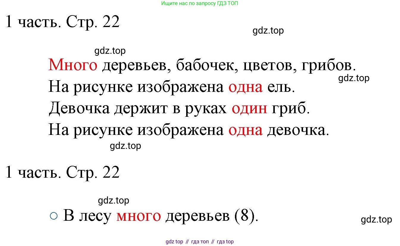 ГДЗ Математика, 1 класс Учебник, авторы: Моро Мария Игнатьевна, Волкова Светлана Ивановна, Степанова Светлана Вячеславовна, издательство Просвещение, Москва, 2023, белого цвета, Часть 1, страница 22, номер 22, Решение