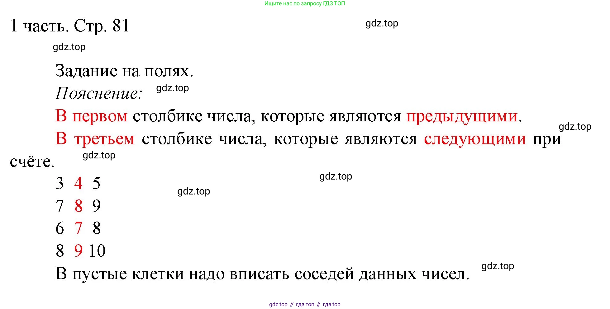 ГДЗ Математика, 1 класс Учебник, авторы: Моро Мария Игнатьевна, Волкова Светлана Ивановна, Степанова Светлана Вячеславовна, издательство Просвещение, Москва, 2023, белого цвета, Часть 1, страница 81, Решение