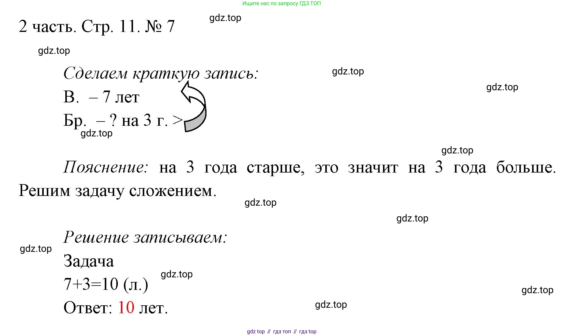 ГДЗ Математика, 1 класс Учебник, авторы: Моро Мария Игнатьевна, Волкова Светлана Ивановна, Степанова Светлана Вячеславовна, издательство Просвещение, Москва, 2023, белого цвета, Часть 2, страница 11, номер 7, Решение