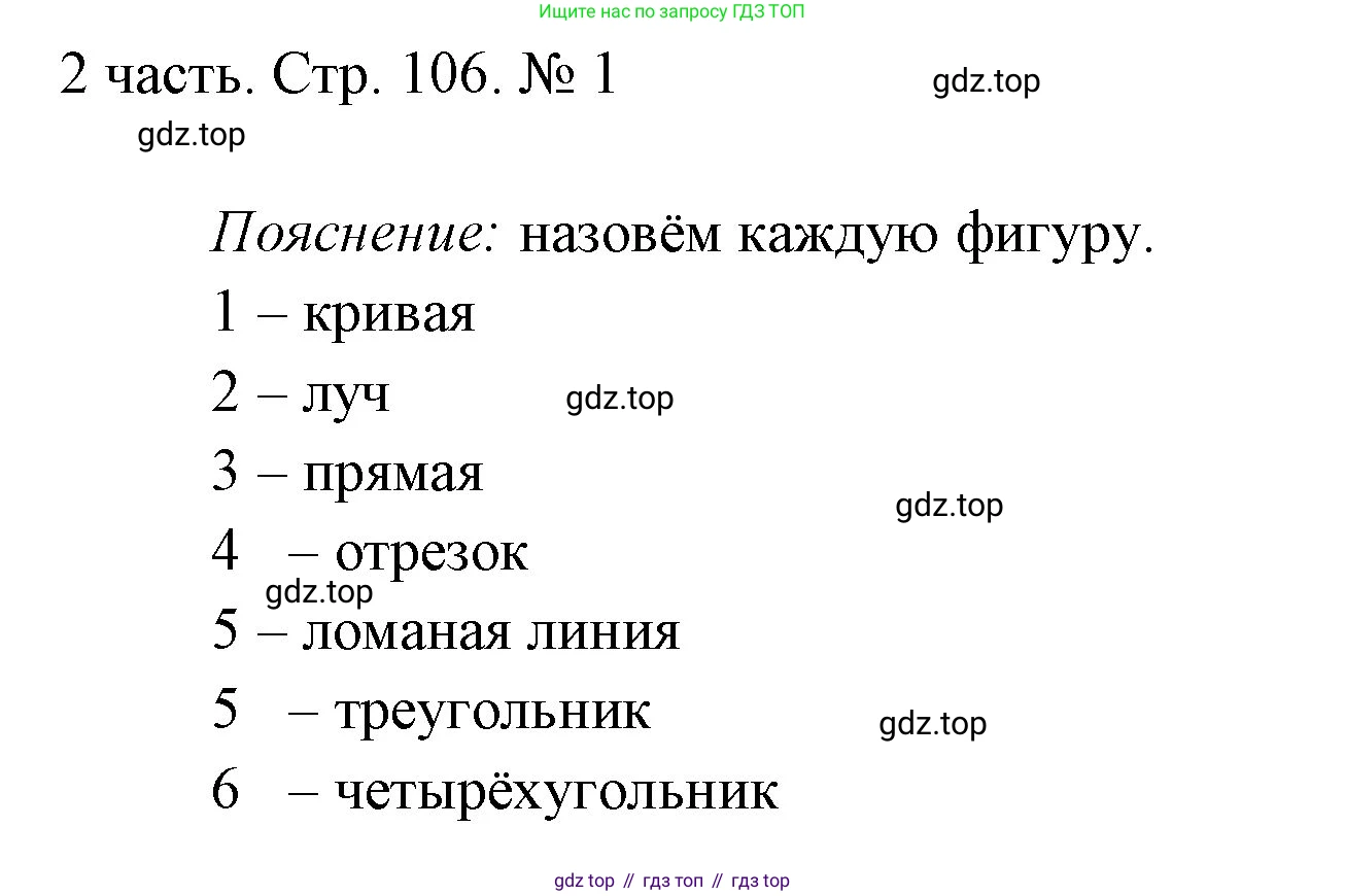 ГДЗ Математика, 1 класс Учебник, авторы: Моро Мария Игнатьевна, Волкова Светлана Ивановна, Степанова Светлана Вячеславовна, издательство Просвещение, Москва, 2023, белого цвета, Часть 2, страница 106, номер 1, Решение