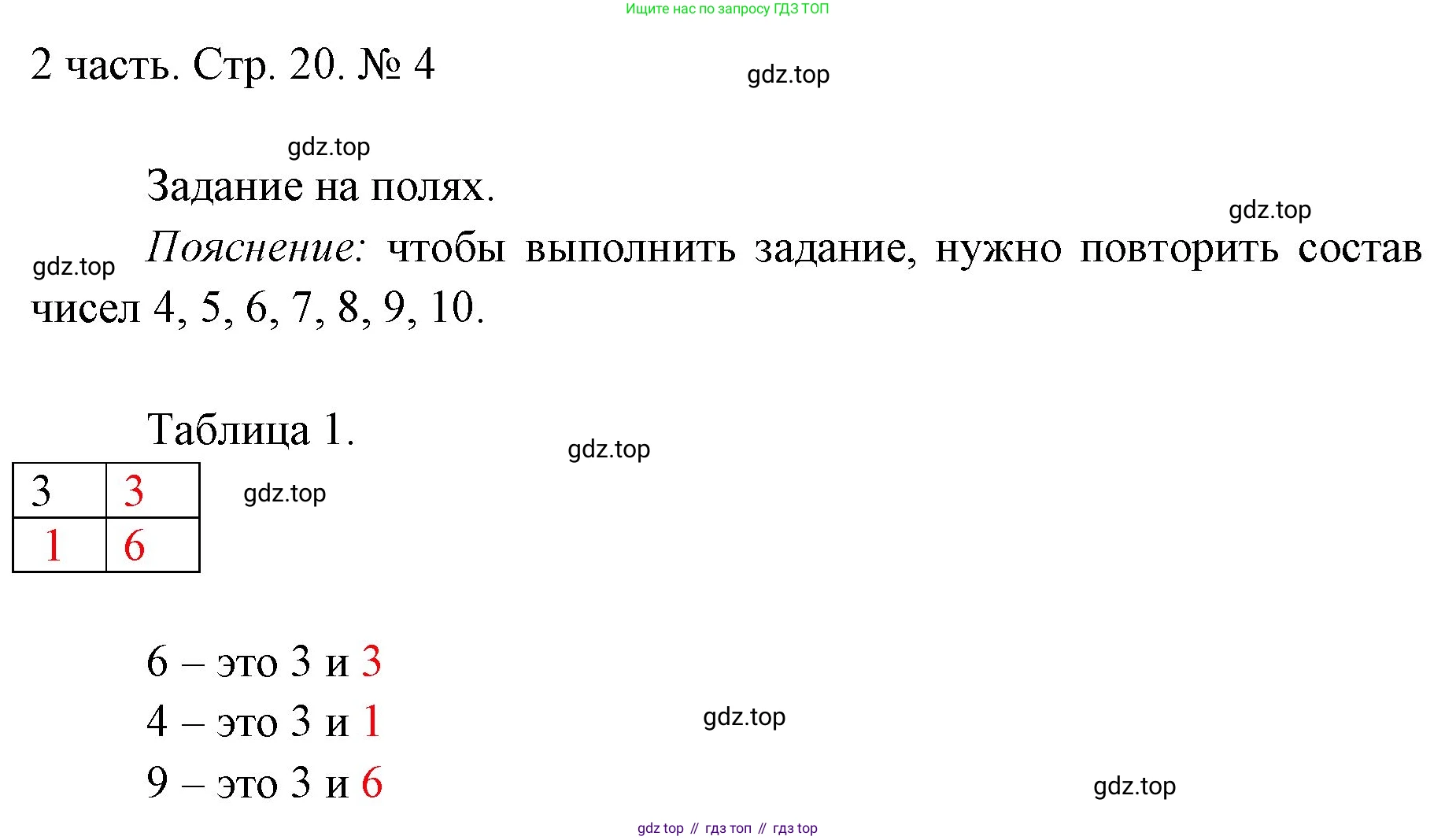 ГДЗ Математика, 1 класс Учебник, авторы: Моро Мария Игнатьевна, Волкова Светлана Ивановна, Степанова Светлана Вячеславовна, издательство Просвещение, Москва, 2023, белого цвета, Часть 2, страница 20, номер 4, Решение