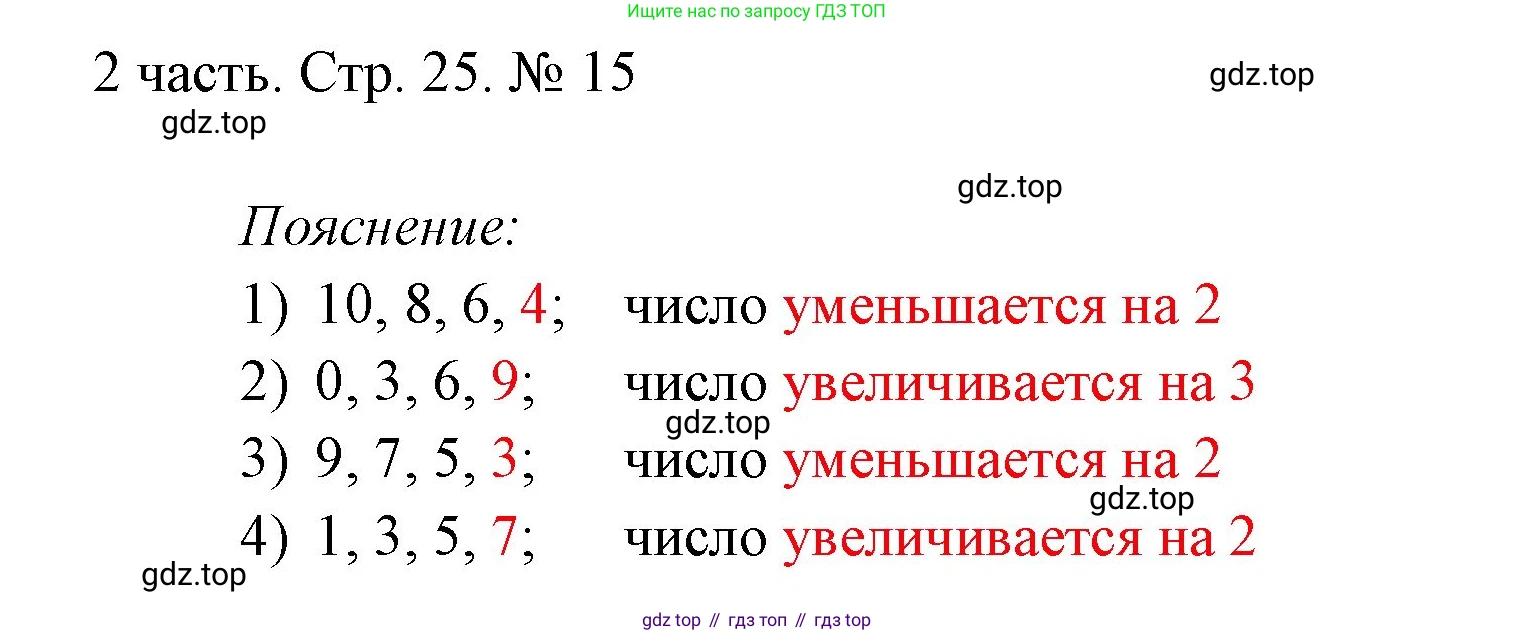 ГДЗ Математика, 1 класс Учебник, авторы: Моро Мария Игнатьевна, Волкова Светлана Ивановна, Степанова Светлана Вячеславовна, издательство Просвещение, Москва, 2023, белого цвета, Часть 2, страница 25, номер 15, Решение