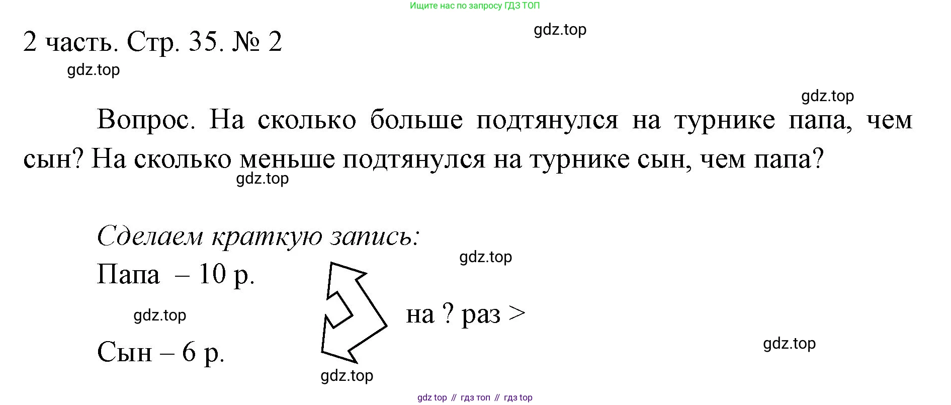 ГДЗ Математика, 1 класс Учебник, авторы: Моро Мария Игнатьевна, Волкова Светлана Ивановна, Степанова Светлана Вячеславовна, издательство Просвещение, Москва, 2023, белого цвета, Часть 2, страница 35, номер 2, Решение