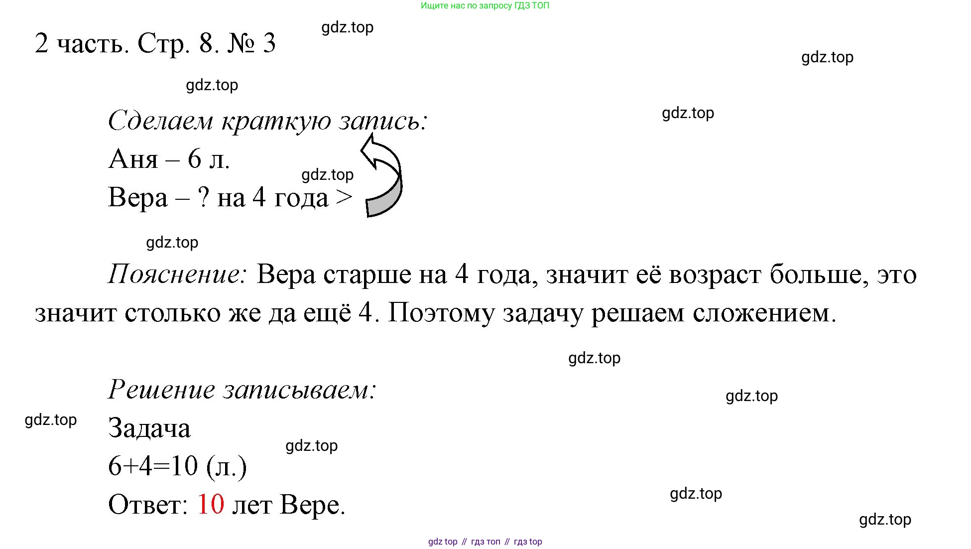 ГДЗ Математика, 1 класс Учебник, авторы: Моро Мария Игнатьевна, Волкова Светлана Ивановна, Степанова Светлана Вячеславовна, издательство Просвещение, Москва, 2023, белого цвета, Часть 2, страница 8, номер 3, Решение
