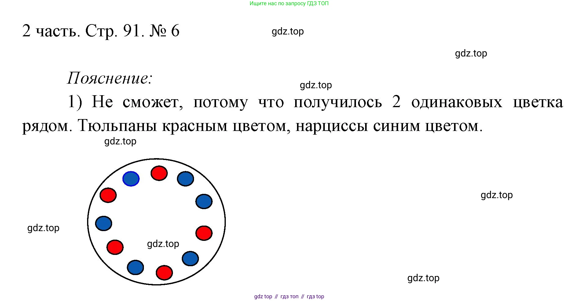 ГДЗ Математика, 1 класс Учебник, авторы: Моро Мария Игнатьевна, Волкова Светлана Ивановна, Степанова Светлана Вячеславовна, издательство Просвещение, Москва, 2023, белого цвета, Часть 2, страница 91, номер 6, Решение