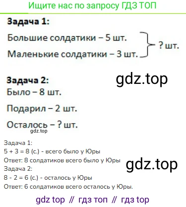 ГДЗ Математика, 1 класс Учебник, авторы: Моро Мария Игнатьевна, Волкова Светлана Ивановна, Степанова Светлана Вячеславовна, издательство Просвещение, Москва, 2023, белого цвета, Часть 2, страница 61, номер 3, Решение