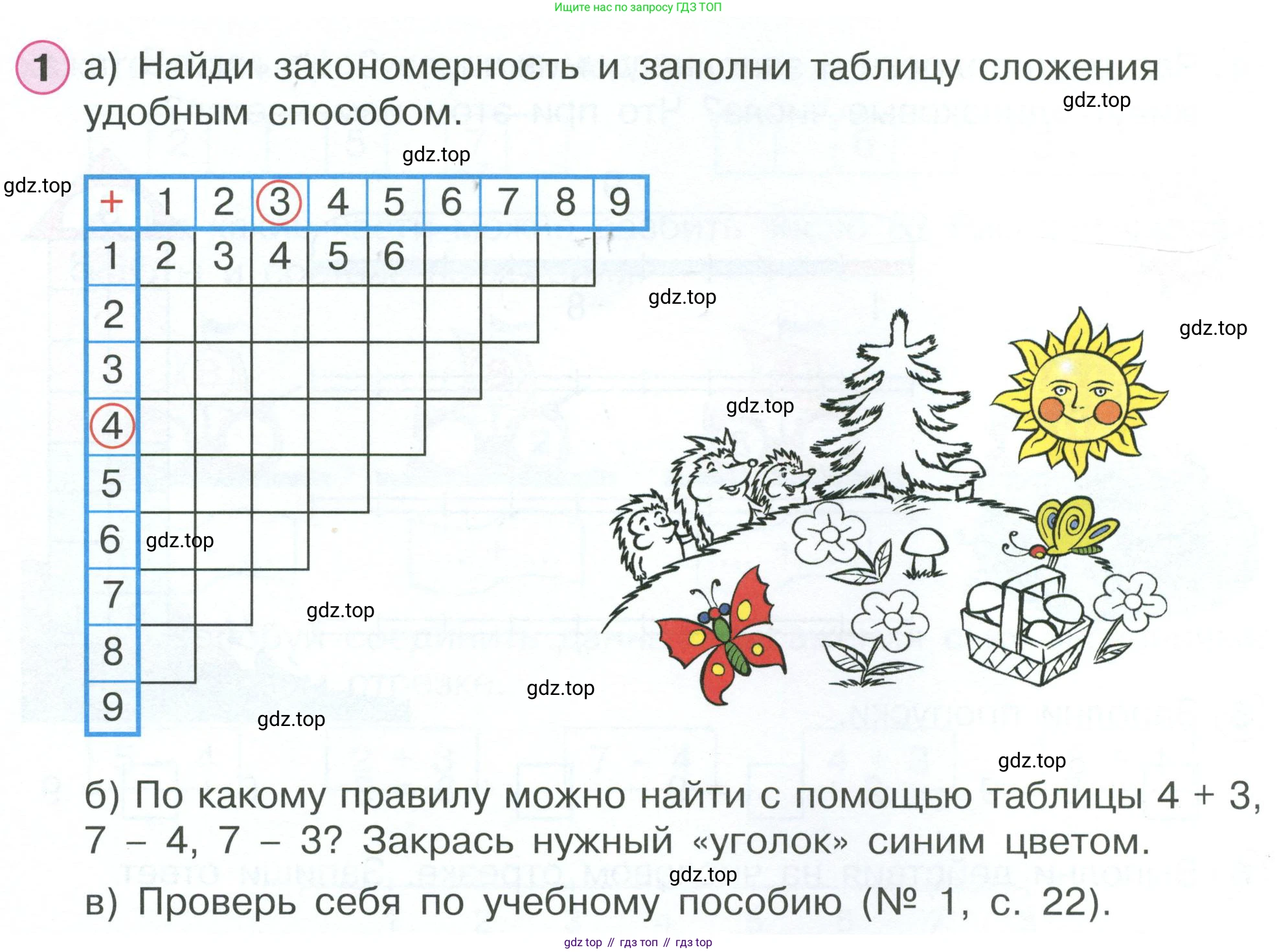 Математика, 1 класс рабочая тетрадь, автор: Петерсон Людмила Георгиевна, издательство Просвещение, Москва, 2020, жёлтого цвета, Часть 2, страница 22, номер 1, Условие 2023