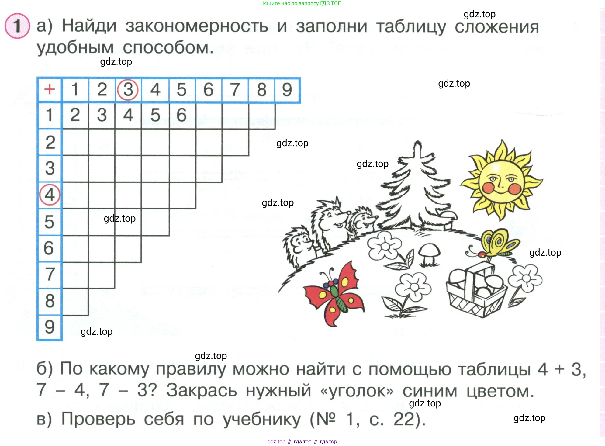 Математика, 1 класс рабочая тетрадь, автор: Петерсон Людмила Георгиевна, издательство Просвещение, Москва, 2020, жёлтого цвета, Часть 2, страница 22, номер 1, Условие 2020-2022