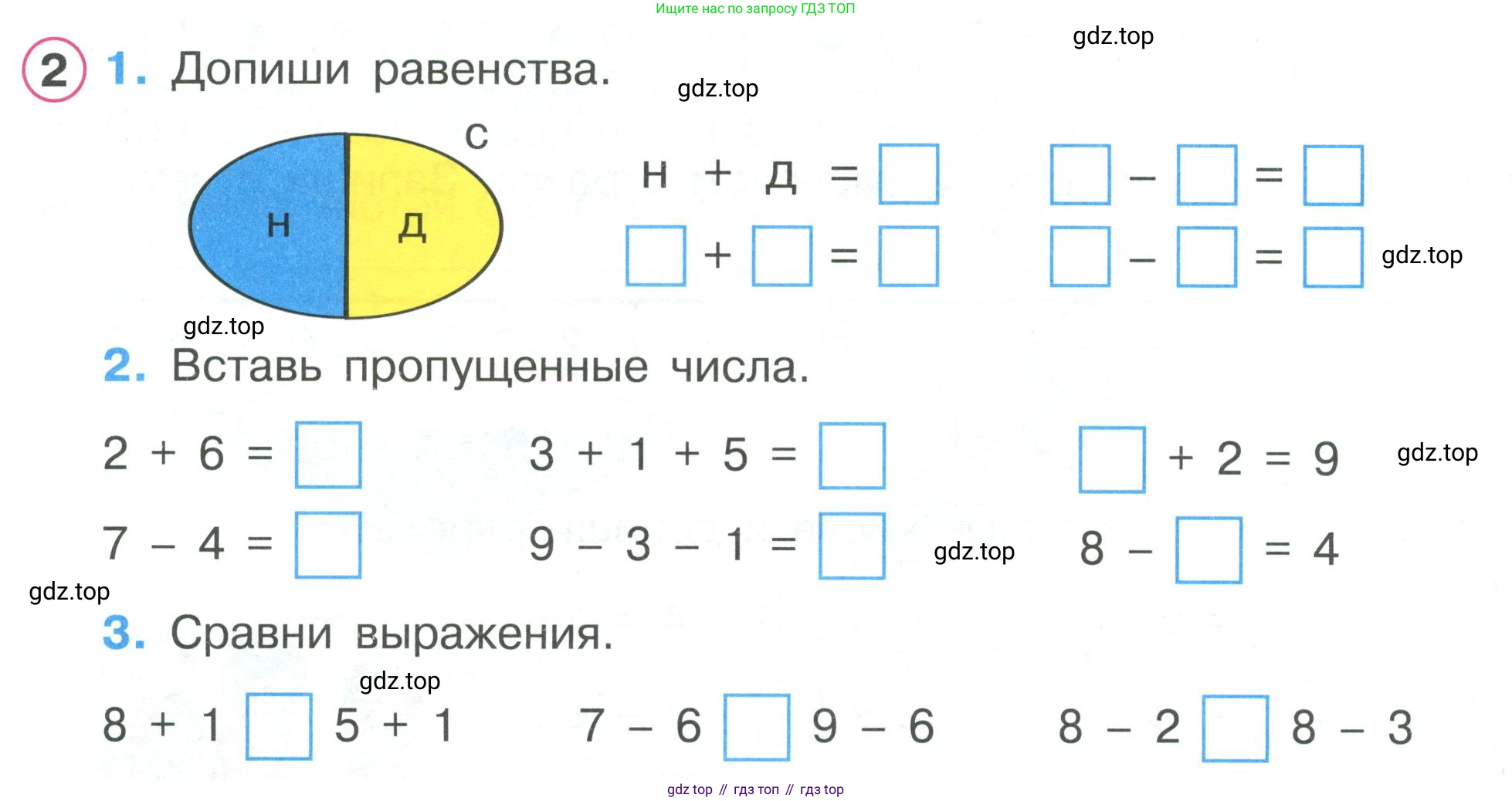 Математика, 1 класс рабочая тетрадь, автор: Петерсон Людмила Георгиевна, издательство Просвещение, Москва, 2020, жёлтого цвета, Часть 2, страница 32, номер 2, Условие 2020-2022