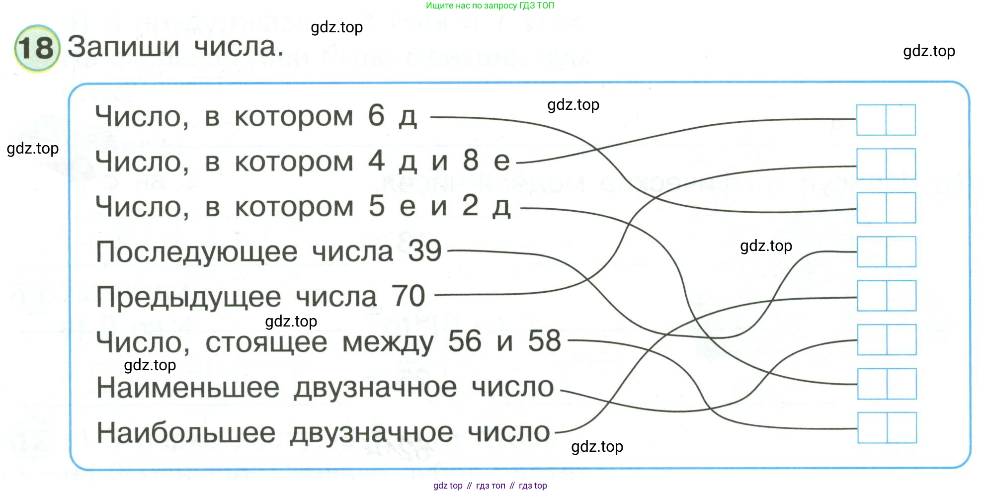 Математика, 1 класс рабочая тетрадь, автор: Петерсон Людмила Георгиевна, издательство Просвещение, Москва, 2020, жёлтого цвета, Часть 3, страница 58, номер 18, Условие 2020-2022