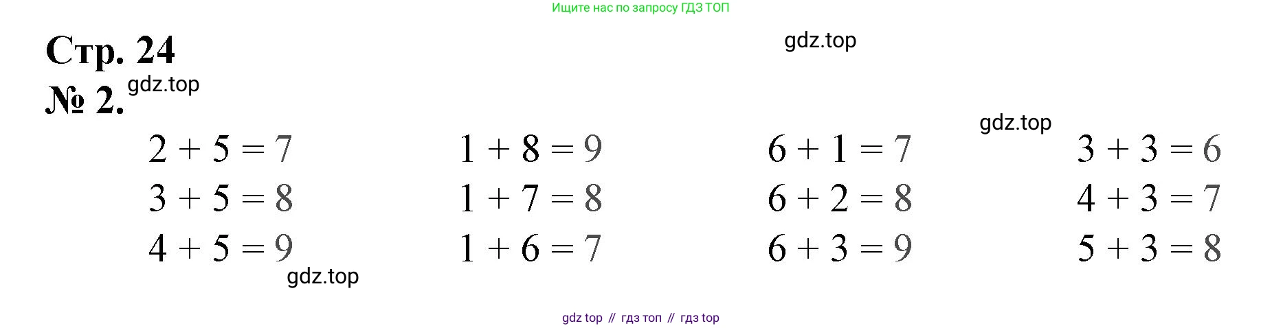 Математика, 1 класс рабочая тетрадь, автор: Петерсон Людмила Георгиевна, издательство Просвещение, Москва, 2020, жёлтого цвета, Часть 2, страница 24, номер 2, Решение 2020-2022