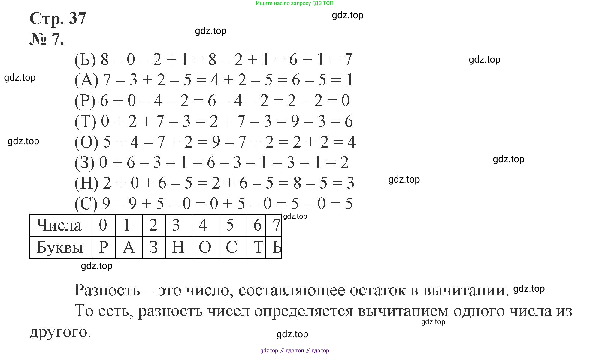 Математика, 1 класс рабочая тетрадь, автор: Петерсон Людмила Георгиевна, издательство Просвещение, Москва, 2020, жёлтого цвета, Часть 2, страница 37, номер 7, Решение 2020-2022