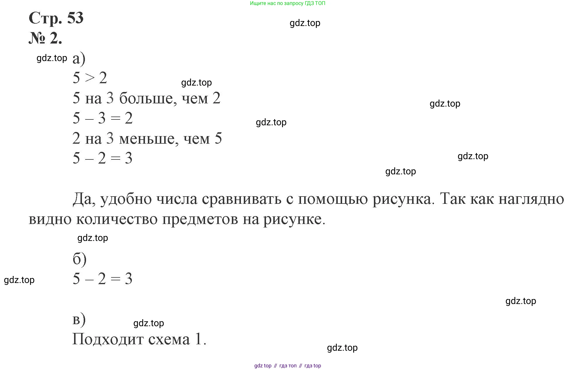 Математика, 1 класс рабочая тетрадь, автор: Петерсон Людмила Георгиевна, издательство Просвещение, Москва, 2020, жёлтого цвета, Часть 2, страница 53, номер 2, Решение 2020-2022