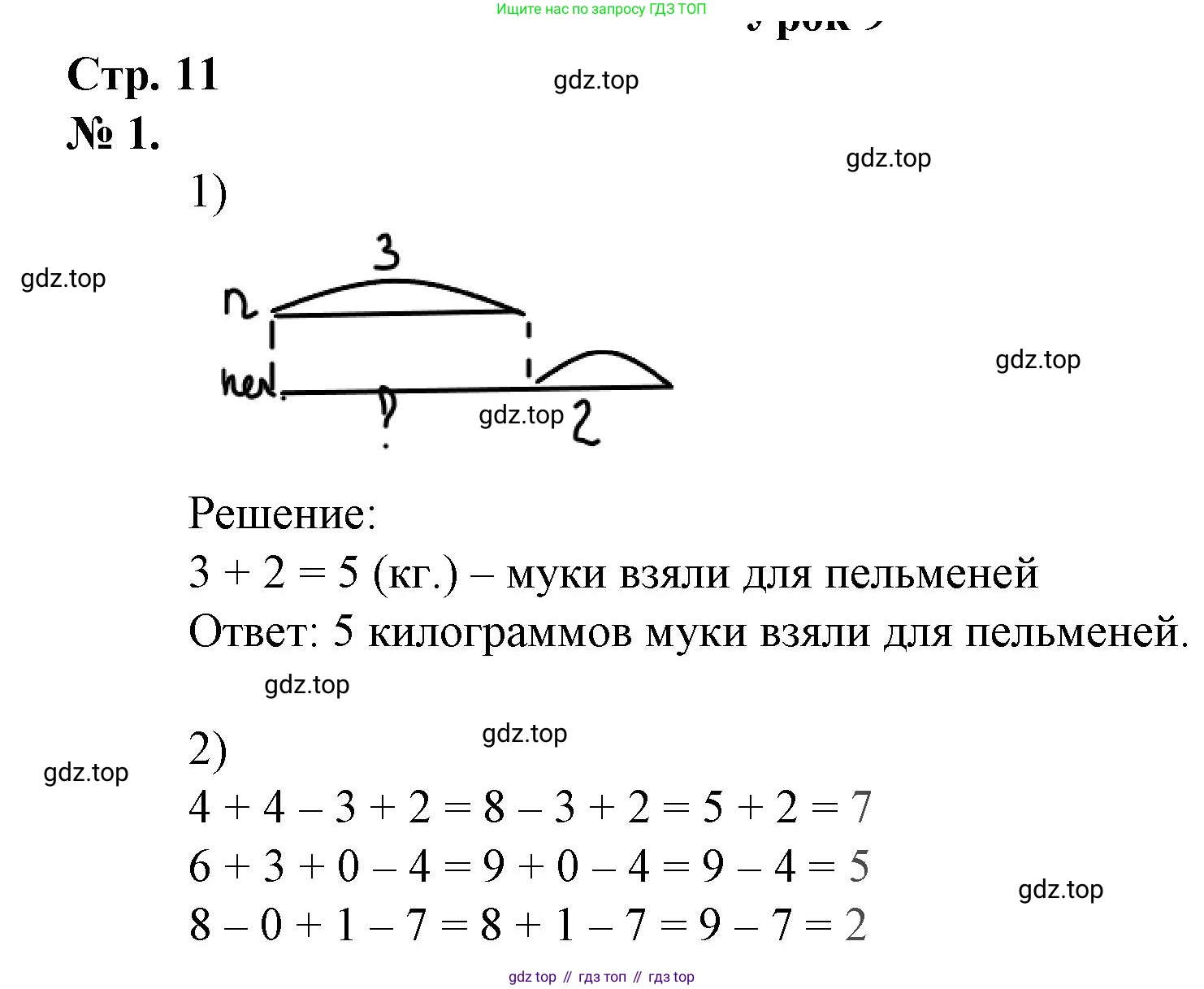 Математика, 1 класс рабочая тетрадь, автор: Петерсон Людмила Георгиевна, издательство Просвещение, Москва, 2020, жёлтого цвета, Часть 3, страница 11, номер 1, Решение 2020-2022