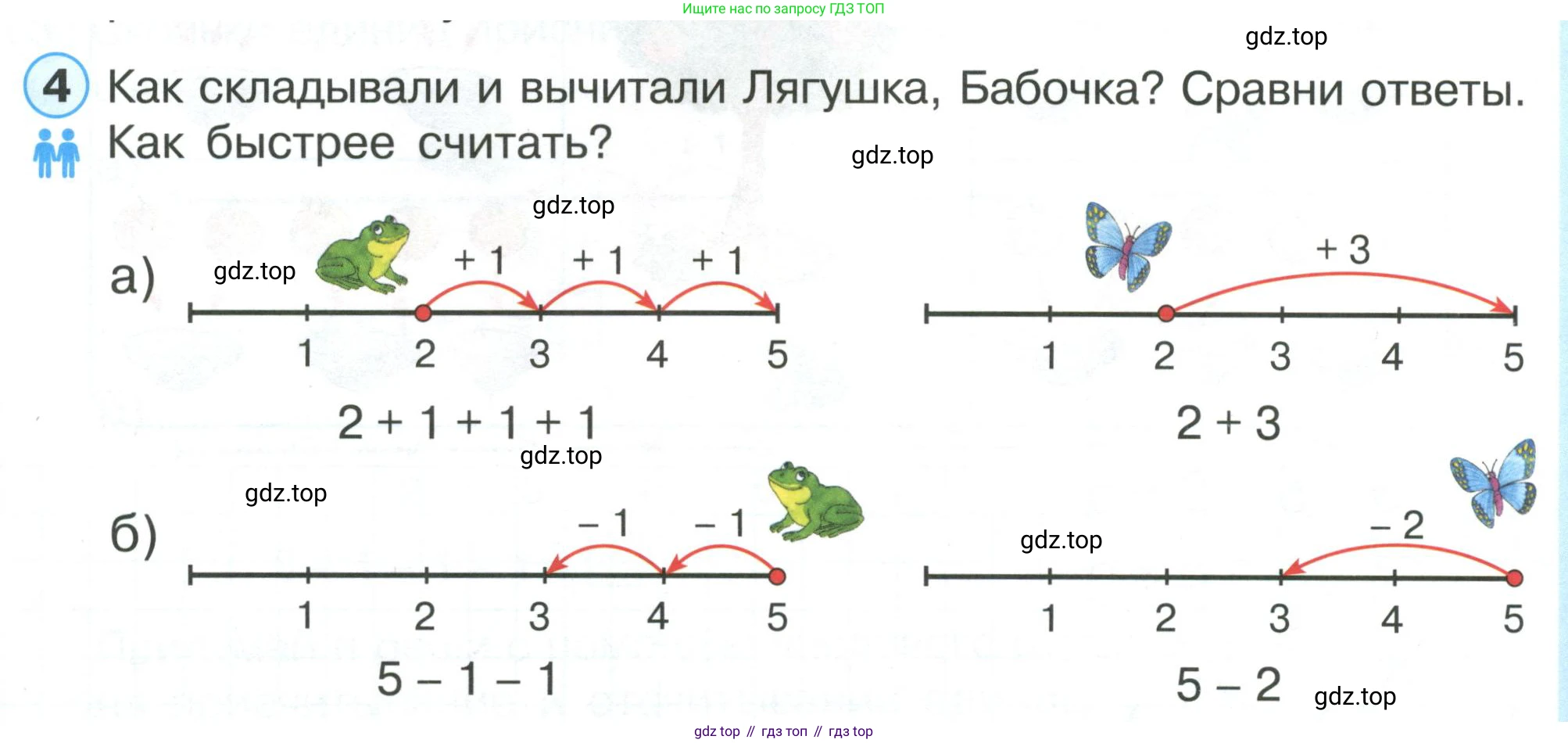 ГДЗ Математика, 1 класс Учебник, автор: Петерсон Людмила Георгиевна, издательство Просвещение, Москва, 2022, жёлтого цвета, Часть 1, страница 44, номер 4, Условие