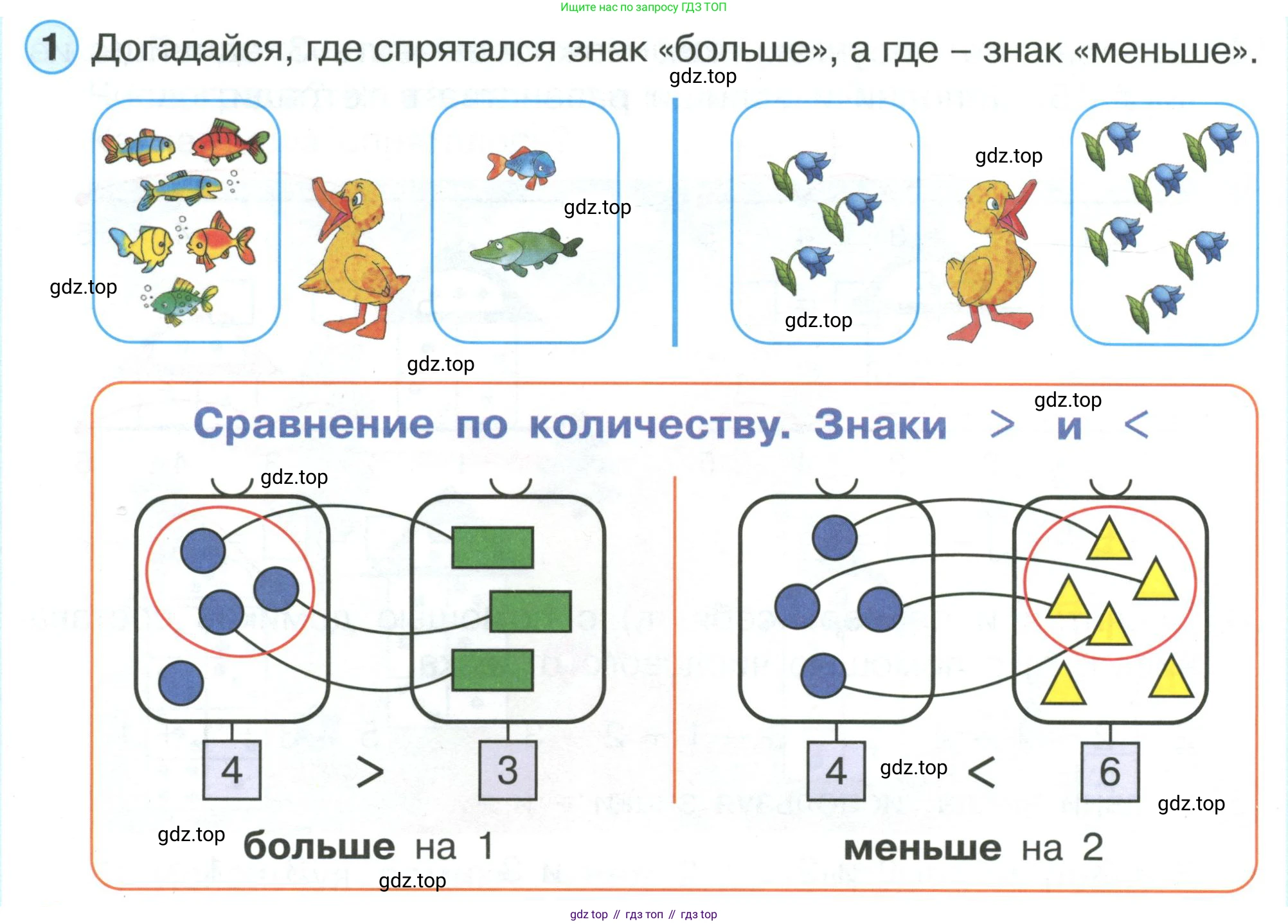 ГДЗ Математика, 1 класс Учебник, автор: Петерсон Людмила Георгиевна, издательство Просвещение, Москва, 2022, жёлтого цвета, Часть 1, страница 52, номер 1, Условие