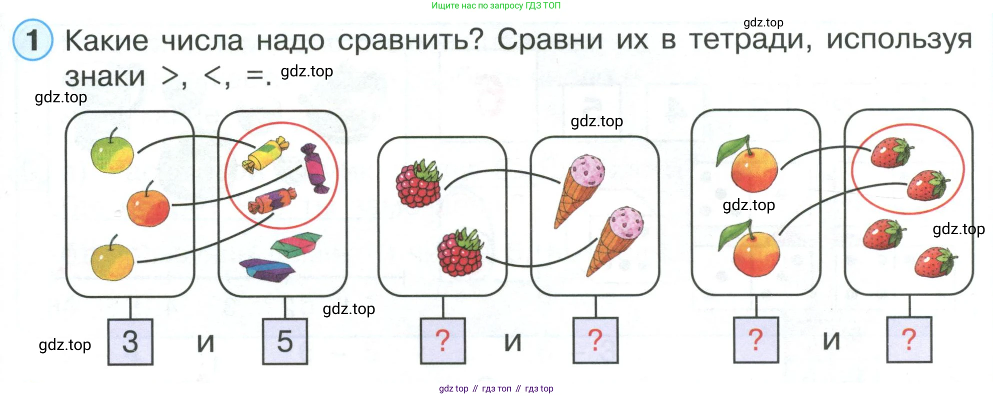 ГДЗ Математика, 1 класс Учебник, автор: Петерсон Людмила Георгиевна, издательство Просвещение, Москва, 2022, жёлтого цвета, Часть 1, страница 53, номер 1, Условие