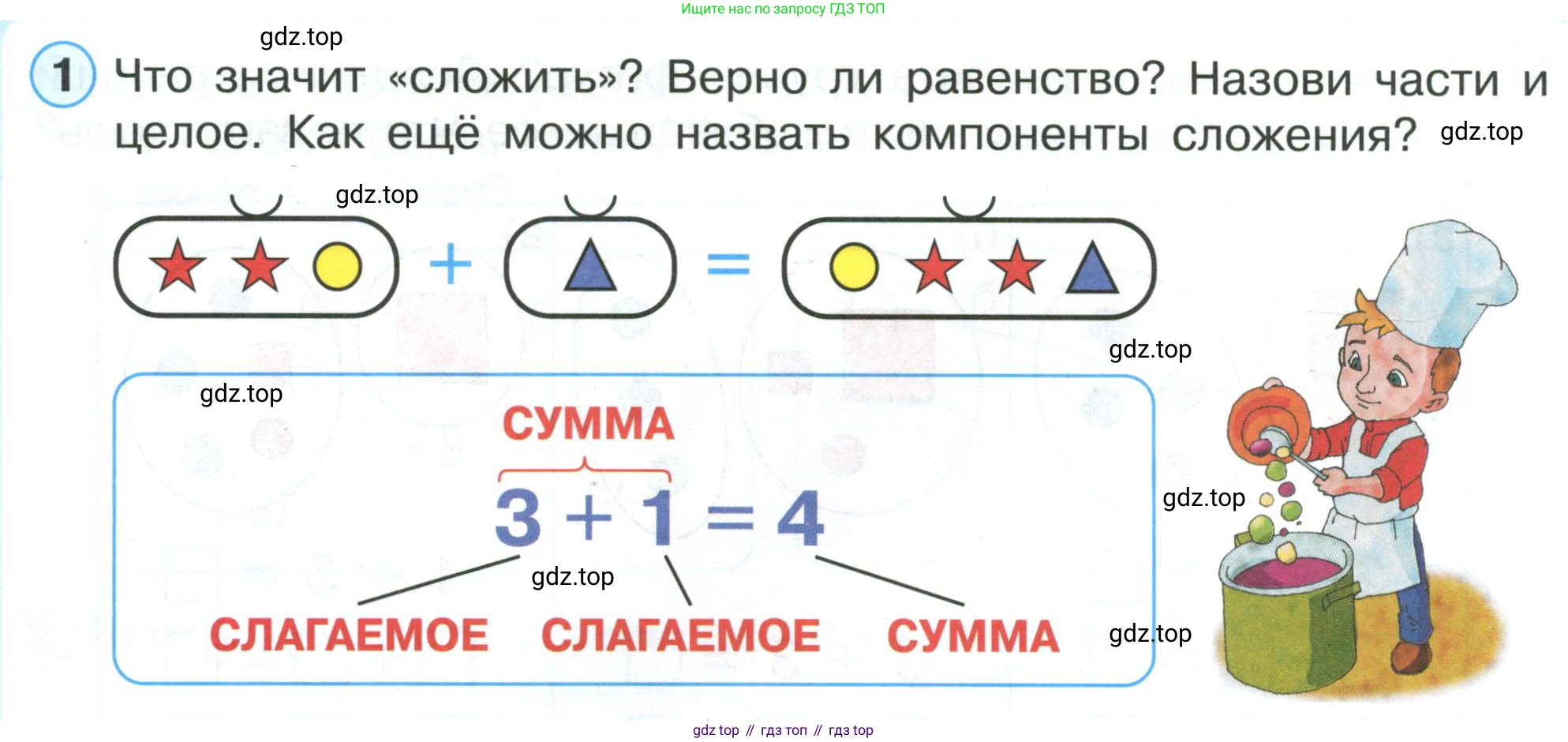ГДЗ Математика, 1 класс Учебник, автор: Петерсон Людмила Георгиевна, издательство Просвещение, Москва, 2022, жёлтого цвета, Часть 1, страница 60, номер 1, Условие