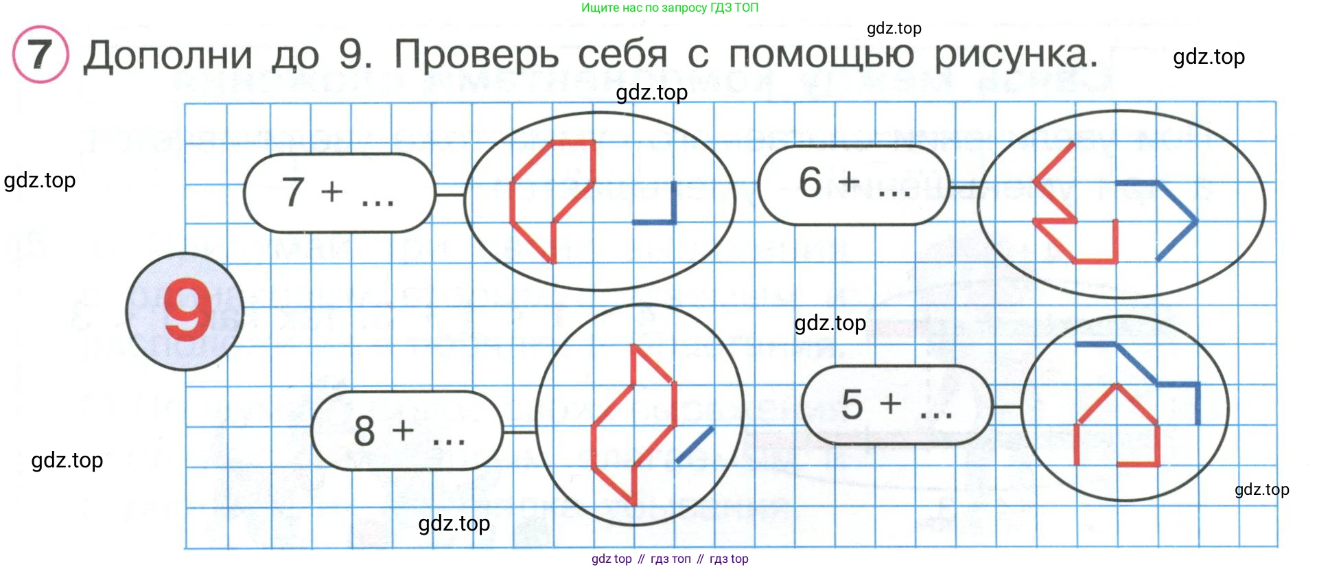 ГДЗ Математика, 1 класс Учебник, автор: Петерсон Людмила Георгиевна, издательство Просвещение, Москва, 2022, жёлтого цвета, Часть 2, страница 23, номер 7, Условие