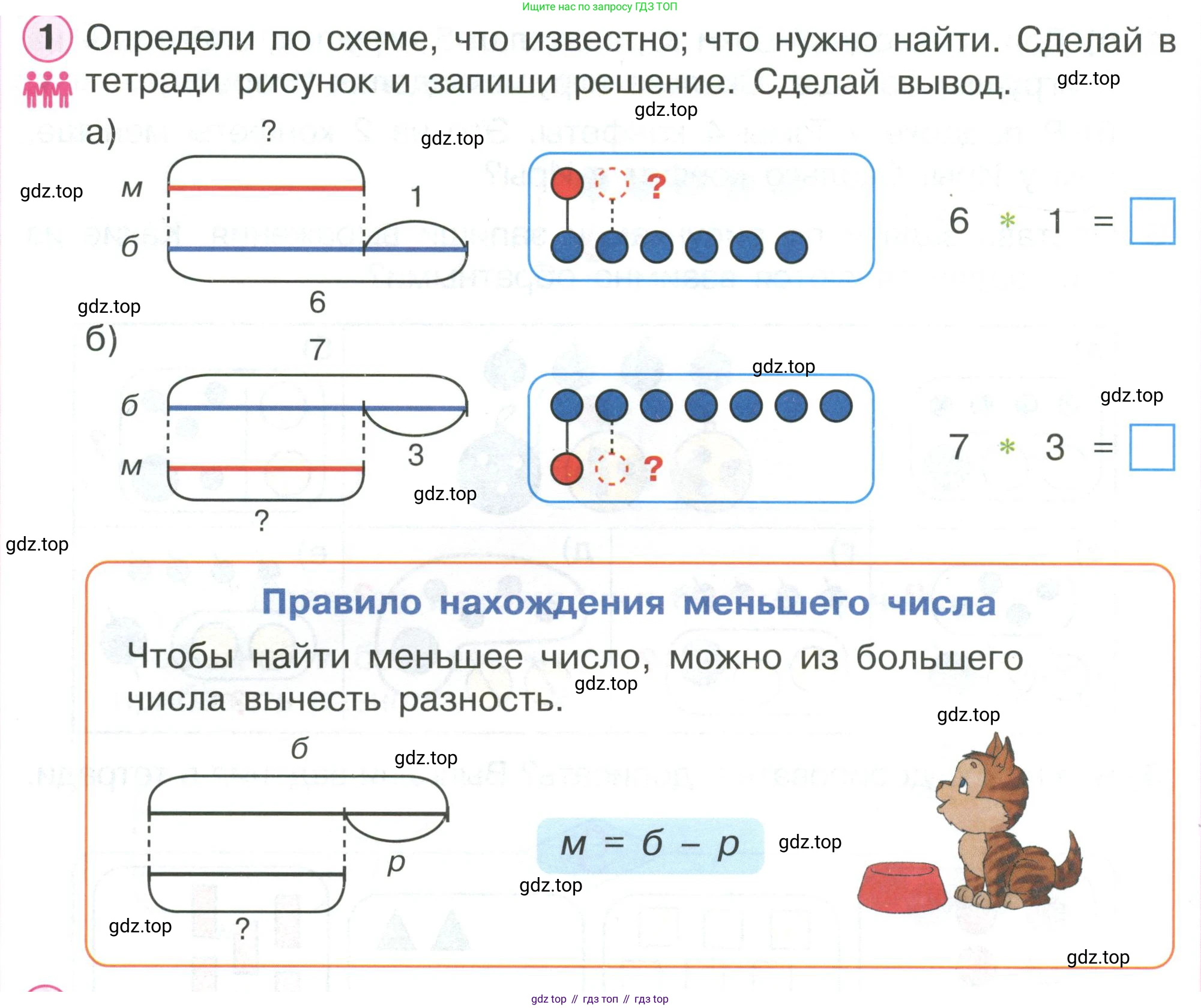 ГДЗ Математика, 1 класс Учебник, автор: Петерсон Людмила Георгиевна, издательство Просвещение, Москва, 2022, жёлтого цвета, Часть 2, страница 58, номер 1, Условие