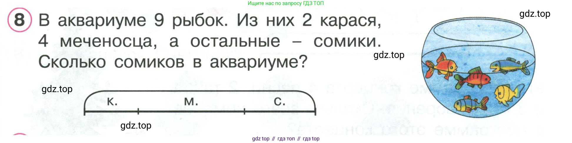 ГДЗ Математика, 1 класс Учебник, автор: Петерсон Людмила Георгиевна, издательство Просвещение, Москва, 2022, жёлтого цвета, Часть 2, страница 61, номер 8, Условие