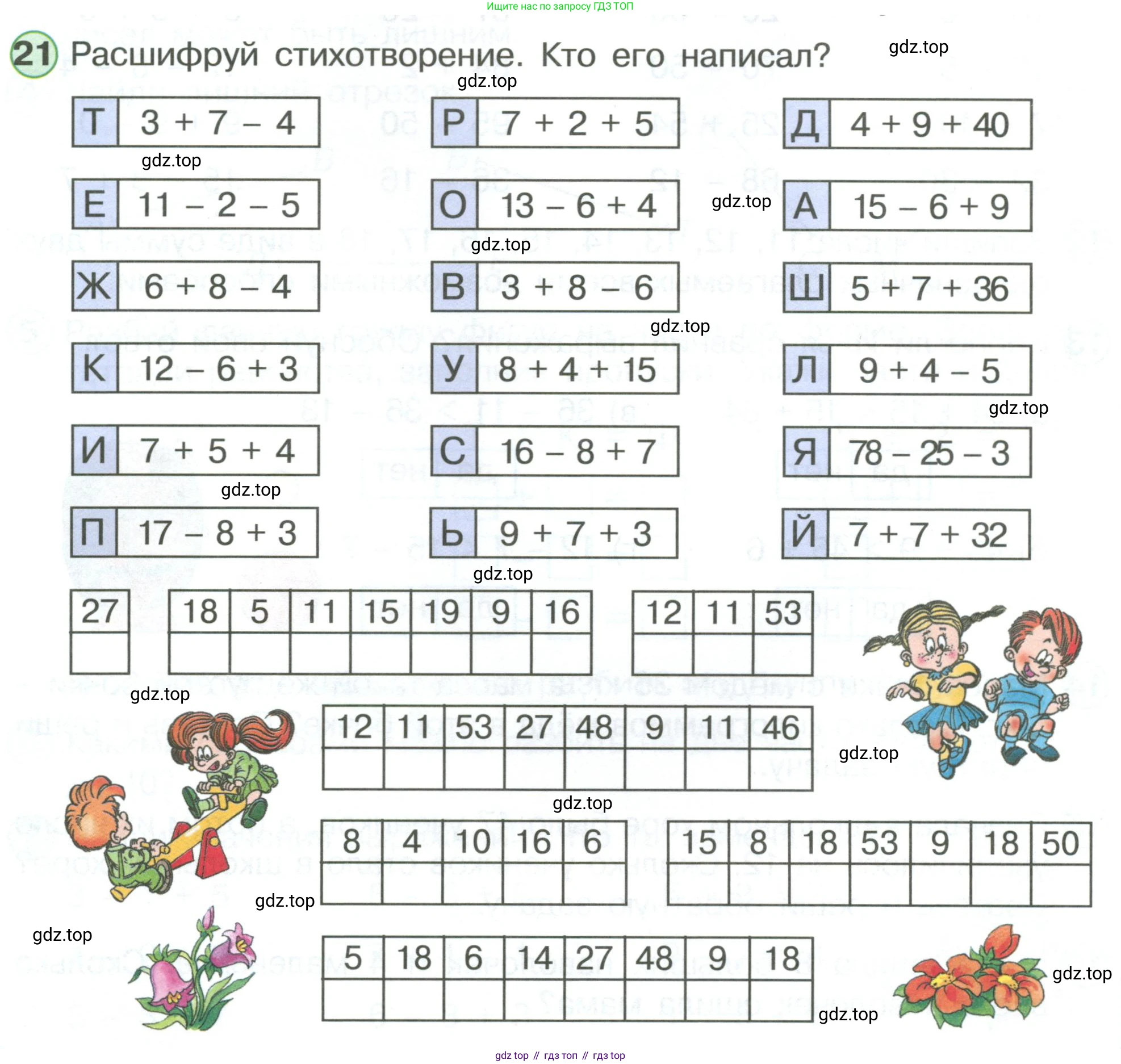 ГДЗ Математика, 1 класс Учебник, автор: Петерсон Людмила Георгиевна, издательство Просвещение, Москва, 2022, жёлтого цвета, Часть 3, страница 92, номер 21, Условие