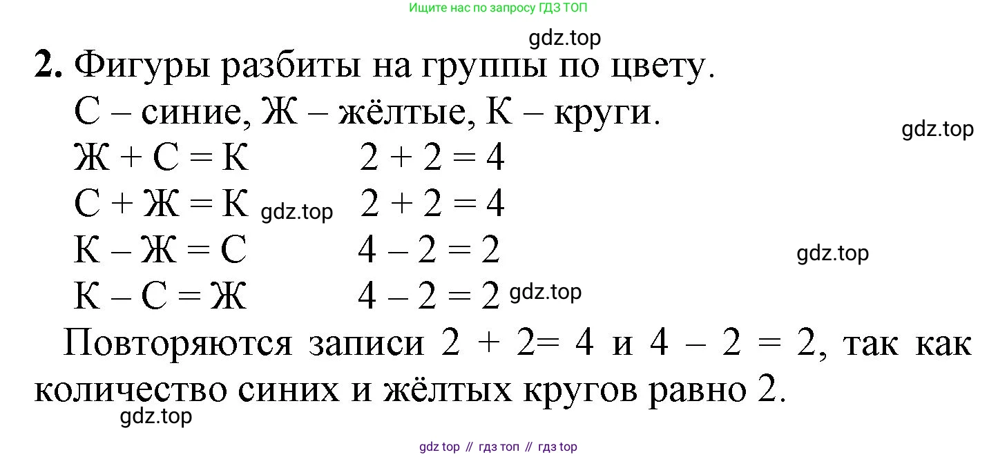 ГДЗ Математика, 1 класс Учебник, автор: Петерсон Людмила Георгиевна, издательство Просвещение, Москва, 2022, жёлтого цвета, Часть 1, страница 36, номер 2, Решение