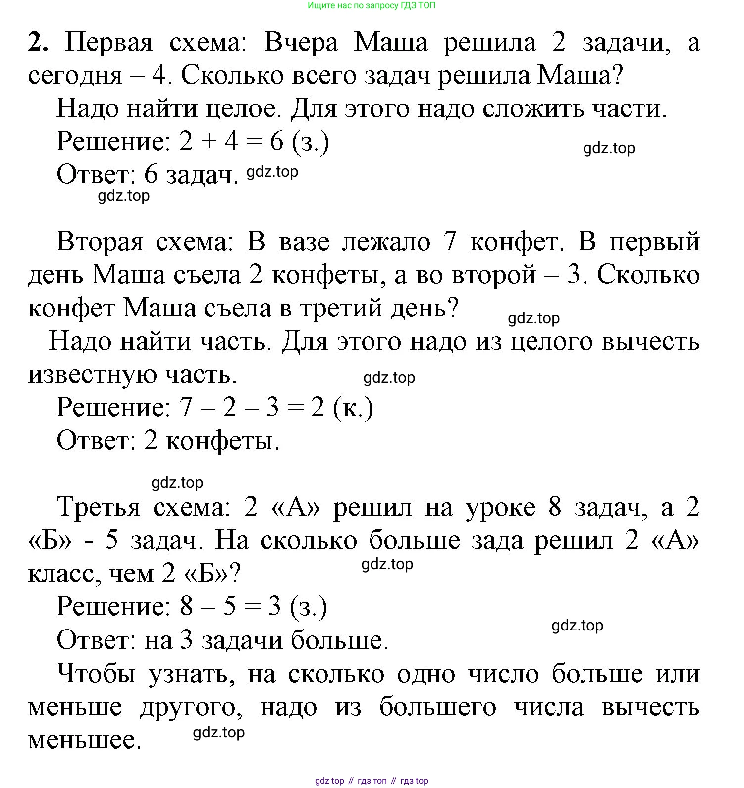 ГДЗ Математика, 1 класс Учебник, автор: Петерсон Людмила Георгиевна, издательство Просвещение, Москва, 2022, жёлтого цвета, Часть 2, страница 54, номер 2, Решение