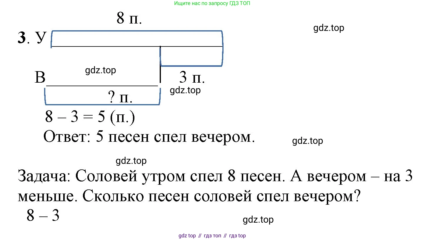 ГДЗ Математика, 1 класс Учебник, автор: Петерсон Людмила Георгиевна, издательство Просвещение, Москва, 2022, жёлтого цвета, Часть 2, страница 58, номер 3, Решение