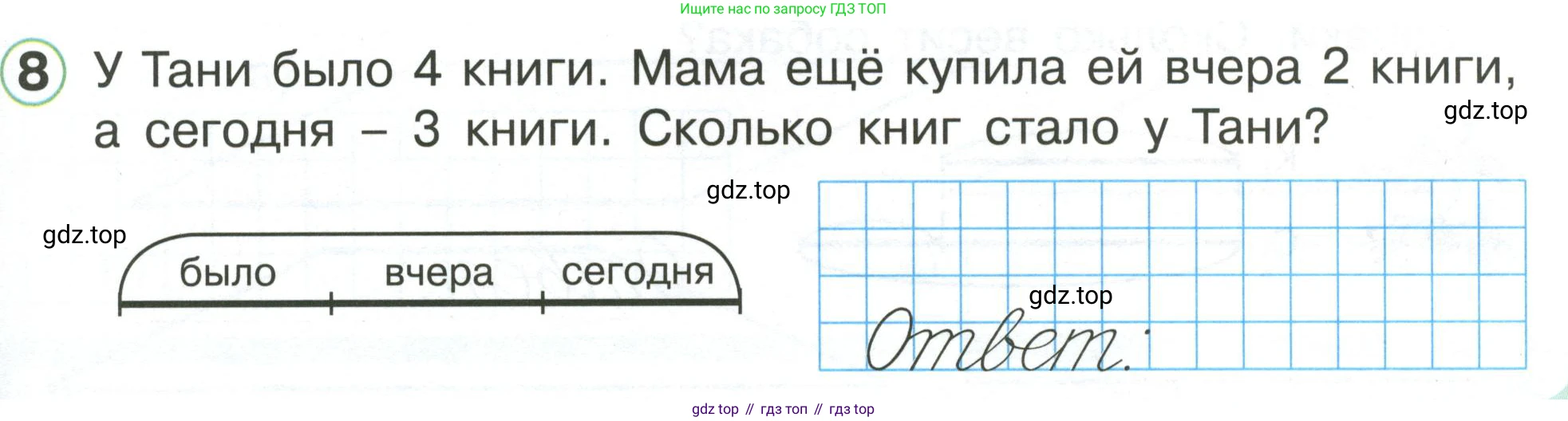 Математика, 1 класс учебное пособие - тетрадь, автор: Петерсон Людмила Георгиевна, издательство Просвещение, Москва, 2024, жёлтого цвета, Часть 3, страница 7, номер 8, Условие (2021-2022)