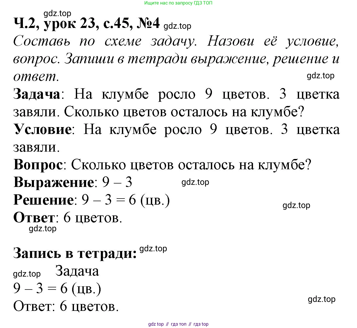 Математика, 1 класс учебное пособие - тетрадь, автор: Петерсон Людмила Георгиевна, издательство Просвещение, Москва, 2024, жёлтого цвета, Часть 2, страница 45, номер 4, Решение (2021-2022)