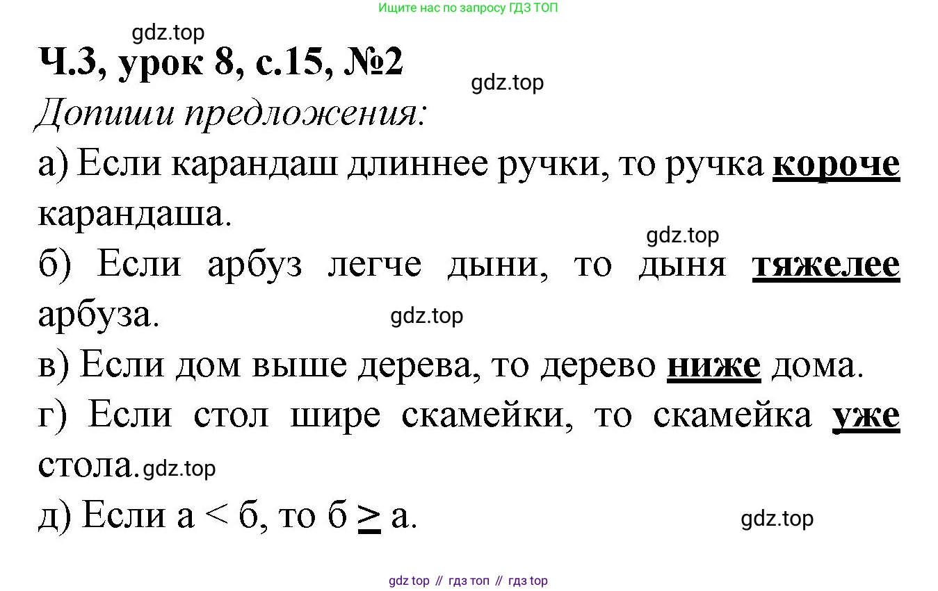 Математика, 1 класс учебное пособие - тетрадь, автор: Петерсон Людмила Георгиевна, издательство Просвещение, Москва, 2024, жёлтого цвета, Часть 3, страница 15, номер 2, Решение (2021-2022)