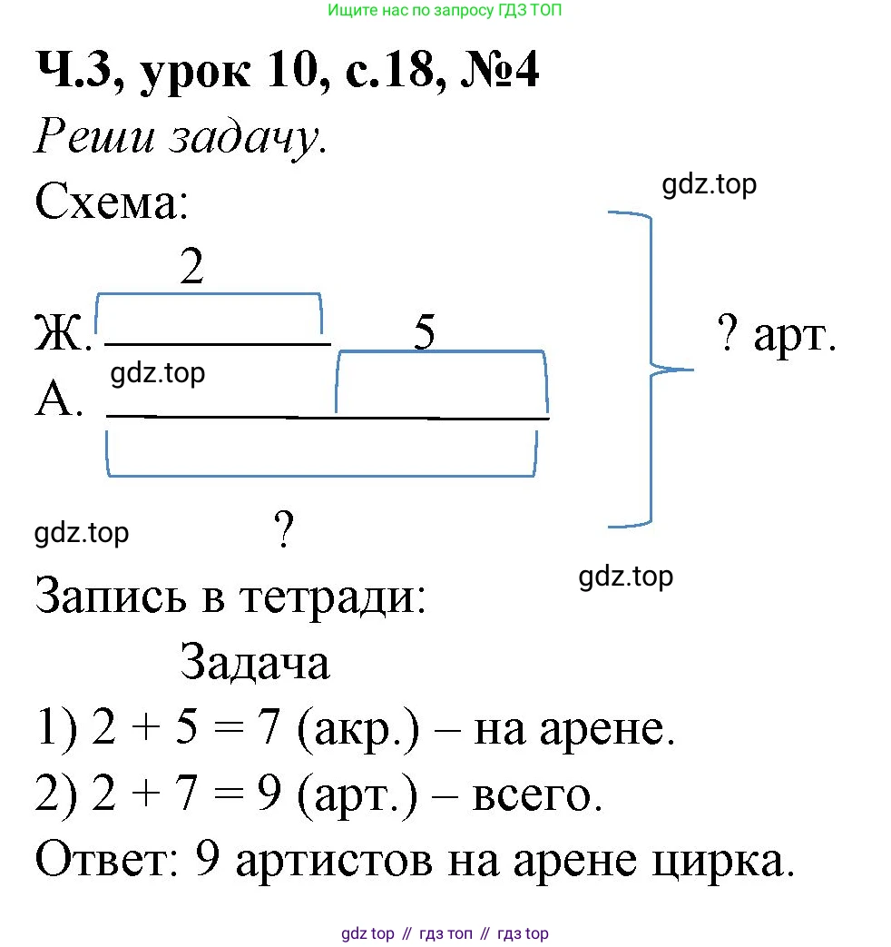 Математика, 1 класс учебное пособие - тетрадь, автор: Петерсон Людмила Георгиевна, издательство Просвещение, Москва, 2024, жёлтого цвета, Часть 3, страница 18, номер 4, Решение (2021-2022)