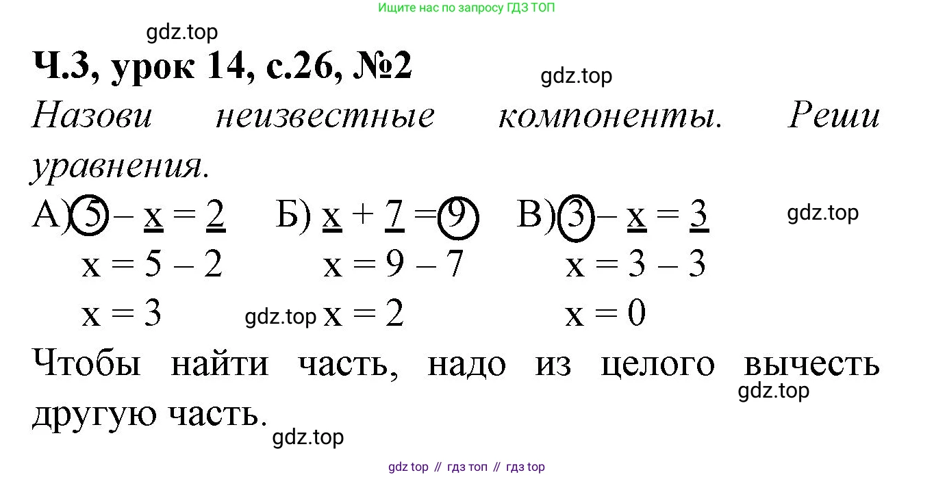 Математика, 1 класс учебное пособие - тетрадь, автор: Петерсон Людмила Георгиевна, издательство Просвещение, Москва, 2024, жёлтого цвета, Часть 3, страница 26, номер 2, Решение (2021-2022)