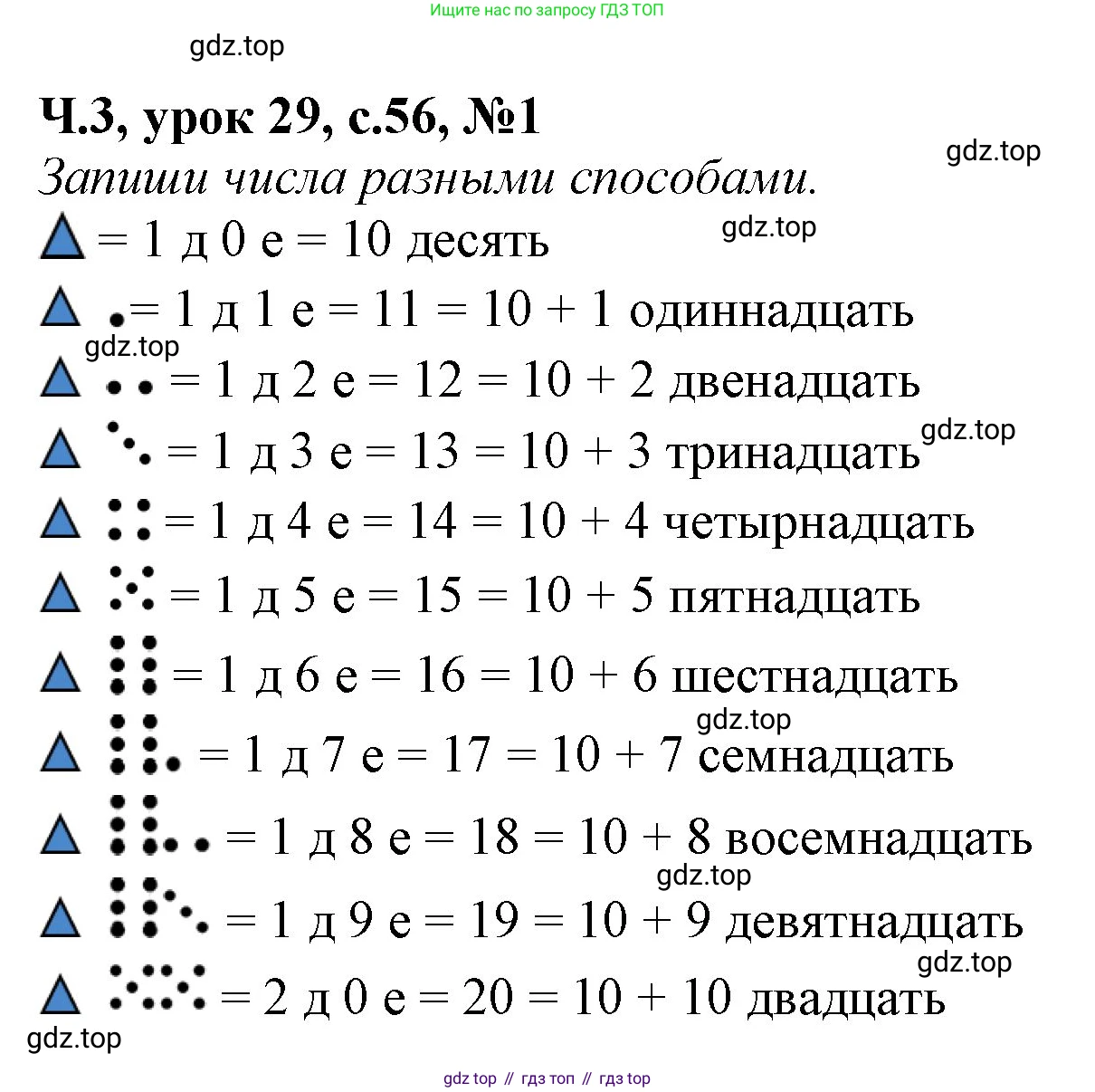 Математика, 1 класс учебное пособие - тетрадь, автор: Петерсон Людмила Георгиевна, издательство Просвещение, Москва, 2024, жёлтого цвета, Часть 3, страница 56, номер 1, Решение (2021-2022)