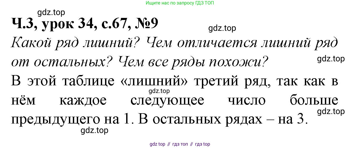 Математика, 1 класс учебное пособие - тетрадь, автор: Петерсон Людмила Георгиевна, издательство Просвещение, Москва, 2024, жёлтого цвета, Часть 3, страница 67, номер 9, Решение (2021-2022)