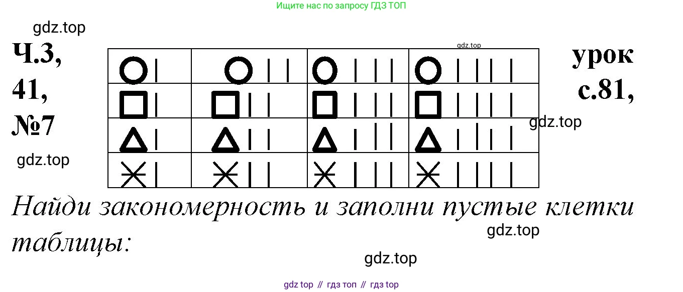 Математика, 1 класс учебное пособие - тетрадь, автор: Петерсон Людмила Георгиевна, издательство Просвещение, Москва, 2024, жёлтого цвета, Часть 3, страница 81, номер 7, Решение (2021-2022)