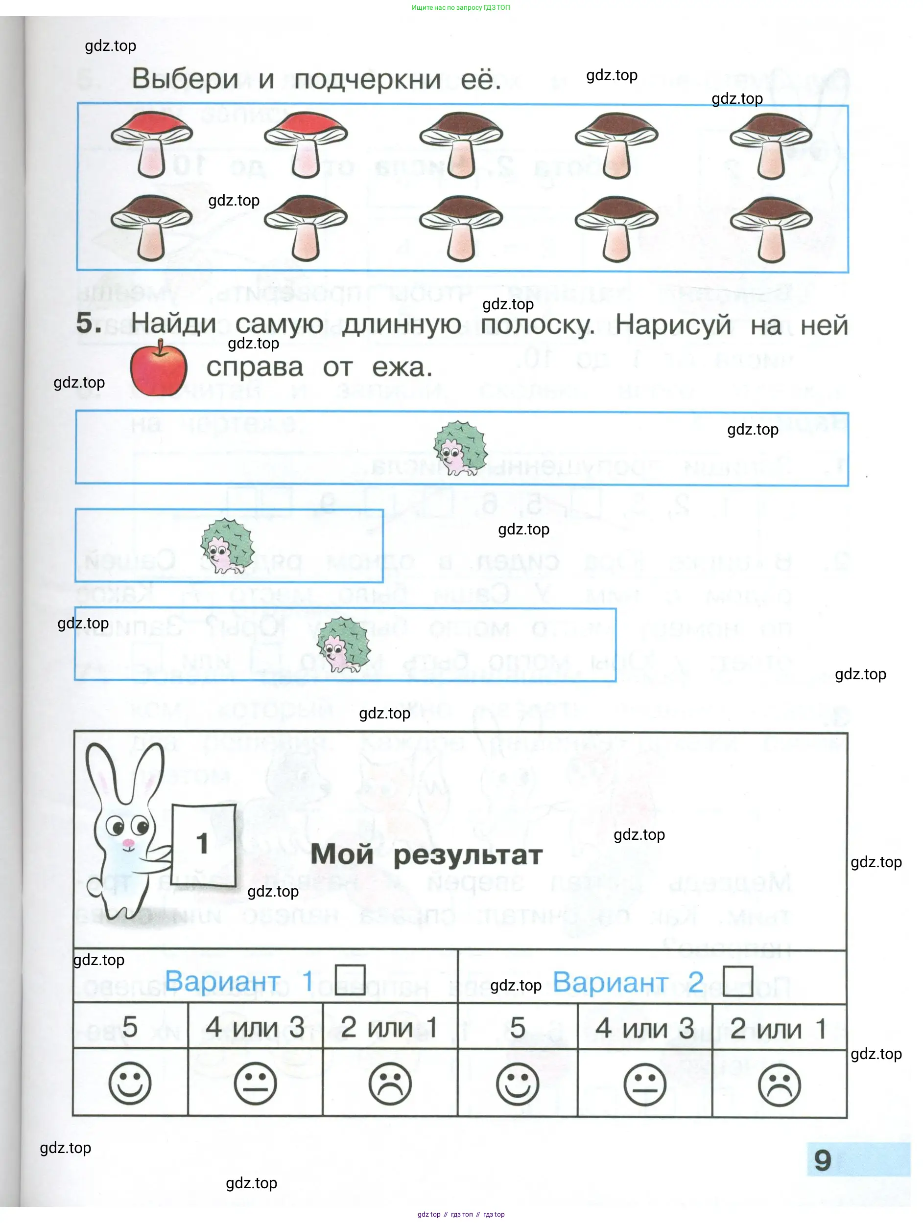 Математика, 1 класс Тетрадь учебных достижений, автор: Волкова Светлана Ивановна, издательство Просвещение, Москва, 2023, белого цвета, страница 9